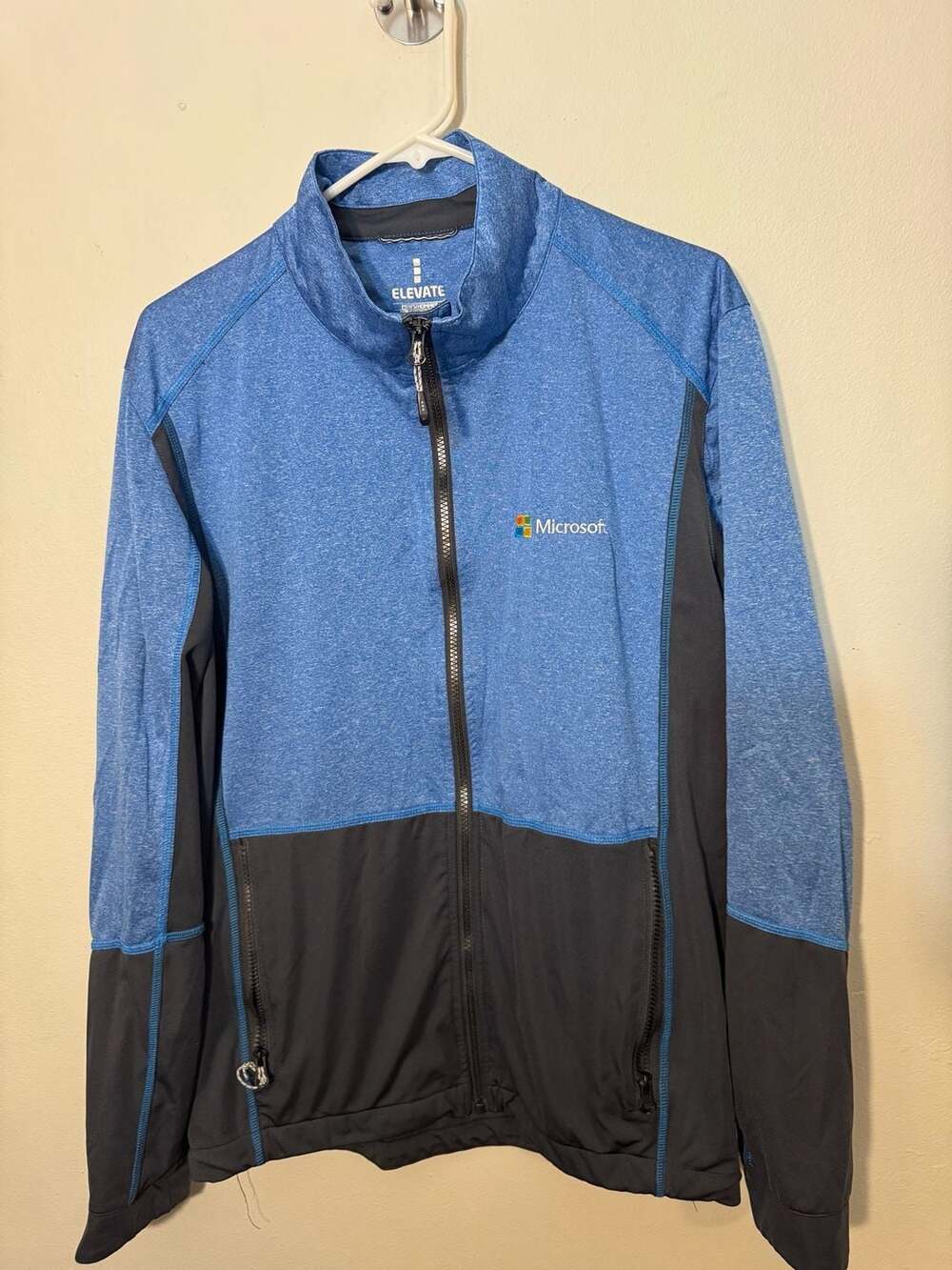 Elevate Men's Tamarack Full Zip Performance Jacket Microsoft Logo Blue Size L